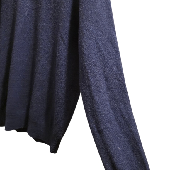 Christian Lacroix Navy V Neck Sweater 2 Ply Cashmere Size M - Picture 4 of 9
